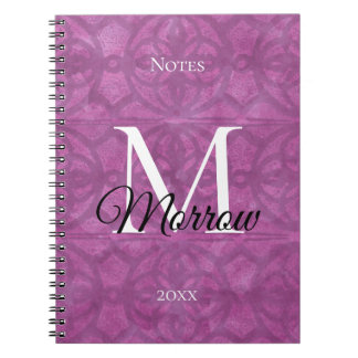 Deep Orchid Purple Batik Name and Year Notebook