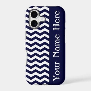 Deep Pacific Blue Wave Chevron with name