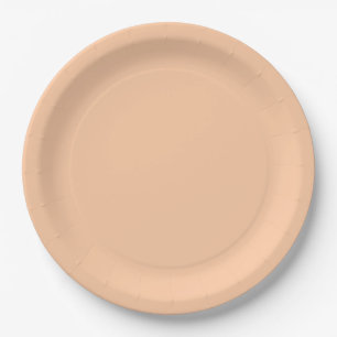 Deep Peach Paper Plate