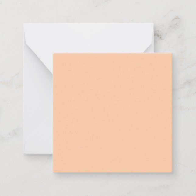 Deep Peach Solid Colour Card (Front)