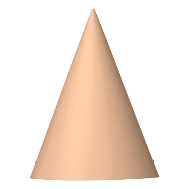 Deep Peach Solid Colour Party Hat (Front)