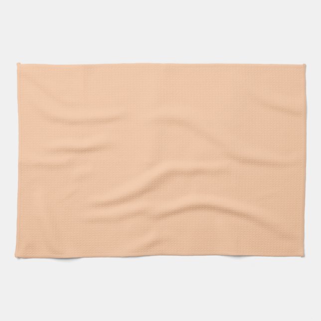 Deep Peach Solid Colour Tea Towel (Horizontal)