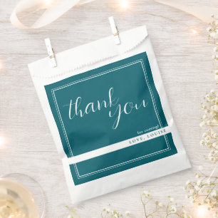 Deep Petrol Thank You Favour Bags