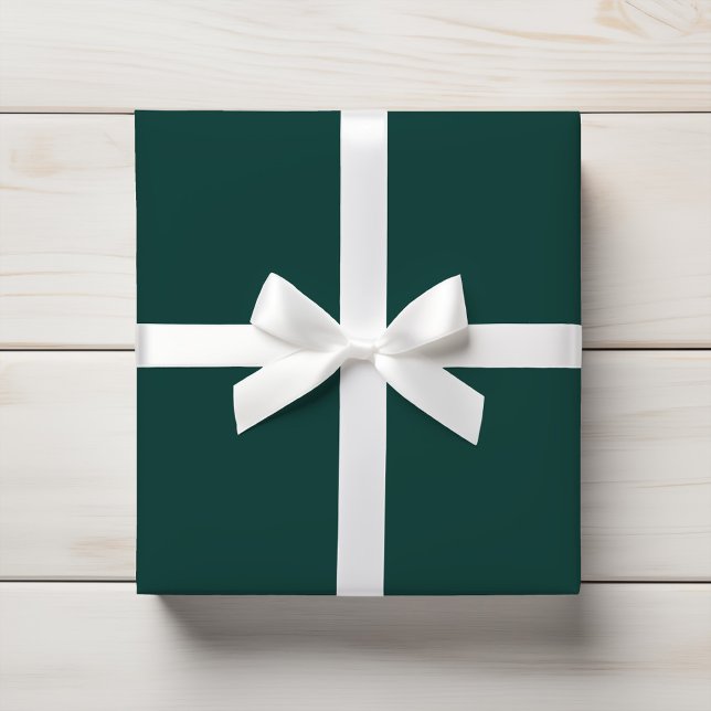 Deep Pine Forest Green Solid Wrapping Paper (Creator Uploaded)