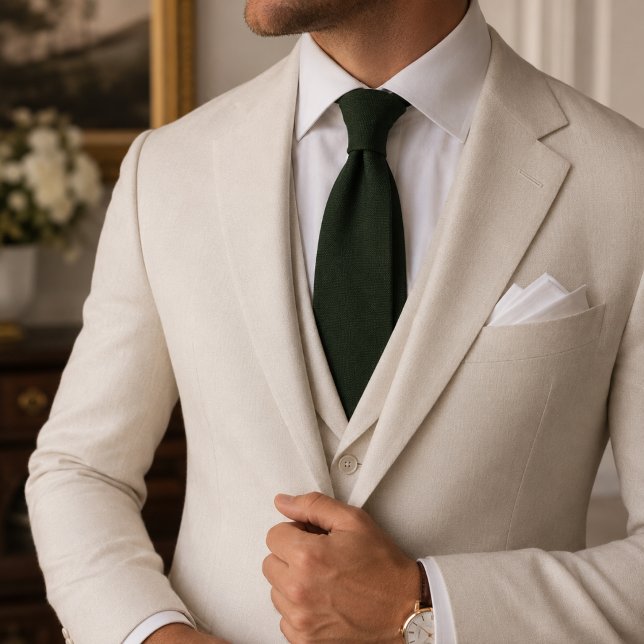 Deep Pine Green Basketweave Tie (Creator Uploaded)