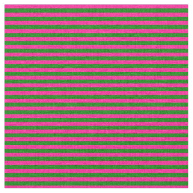 Deep Pink and Green Pattern Fabric (Close Up)