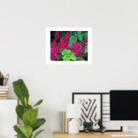 Deep Pink Astilbe Blooms Floral