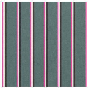 Deep Pink, Beige, Black, and Dark Slate Grey Fabric