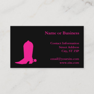 Deep Pink Boot Business Card