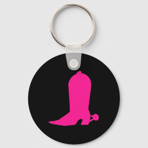 Deep Pink Boot Key Ring