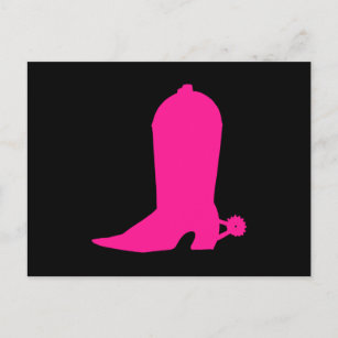 Deep Pink Boot Postcard