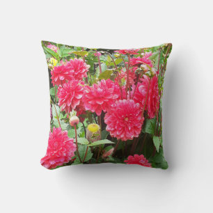 Deep Pink Dahlia Cushion