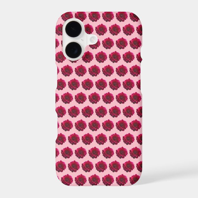 Deep Pink Dahlia Flower Seamless on Phone Case (Back)