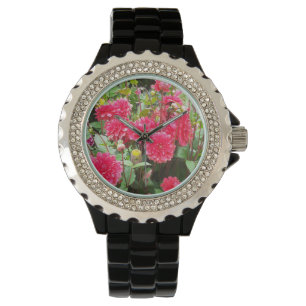 Deep Pink Dahlias Watch