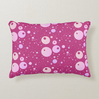 Deep pink dots pattern decorative cushion
