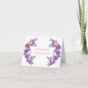 Deep Pink Floral Baby Shower Thank You Card Design