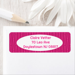 Deep Pink Geometric Repeat