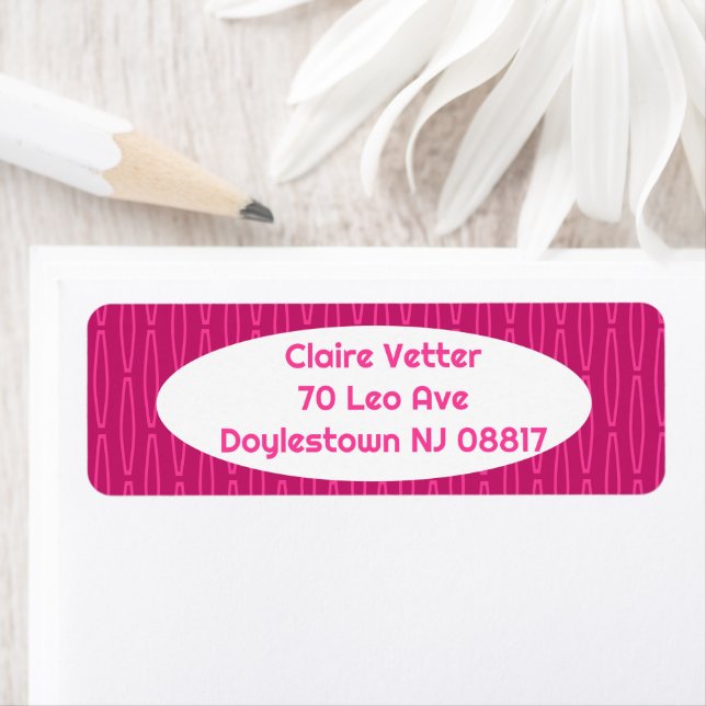 Deep Pink Geometric Repeat  (Insitu)