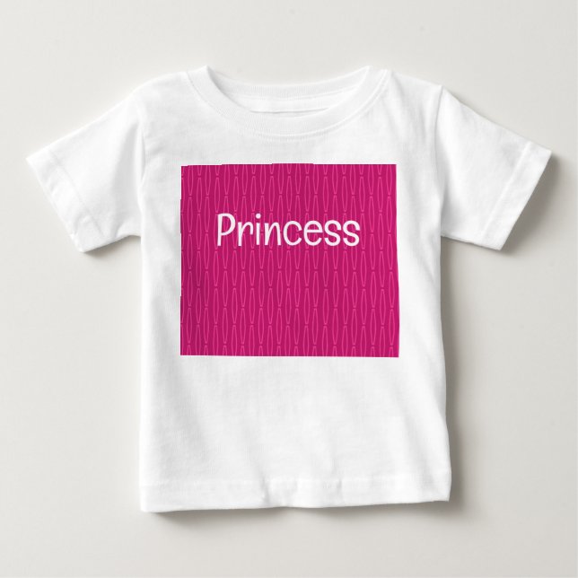 Deep Pink Geometric Repeat  Baby T-Shirt (Front)