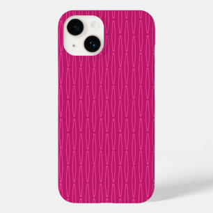 Deep Pink Geometric Repeat Case-Mate iPhone 14 Case