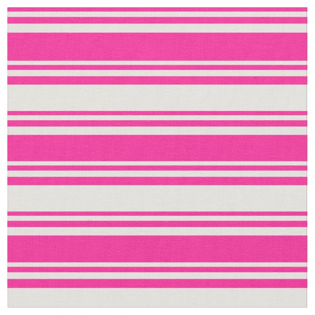 Deep Pink & Light Yellow Coloured Pattern Fabric (Close Up)