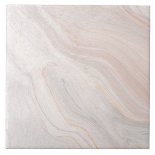 Deep Pink Marble Finish Decorative 6" Square Tile