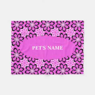 Deep Pink Personalised Dog Blankets