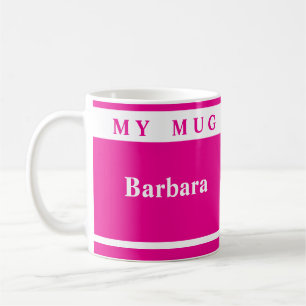 Deep Pink Personalised Mug
