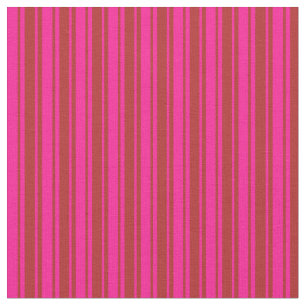 Deep Pink & Red Coloured Lines/Stripes Pattern Fabric
