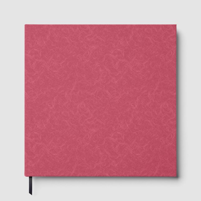 Deep pink  textured swirling  pattern guest book (Front)