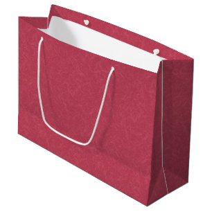 Deep pink  textured swirling  pattern large gift bag