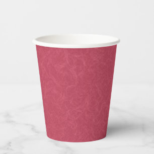 Deep pink  textured swirling  pattern paper cups