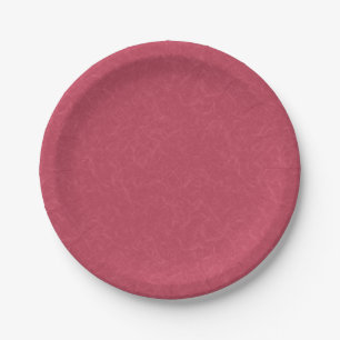 Deep pink  textured swirling  pattern paper plate
