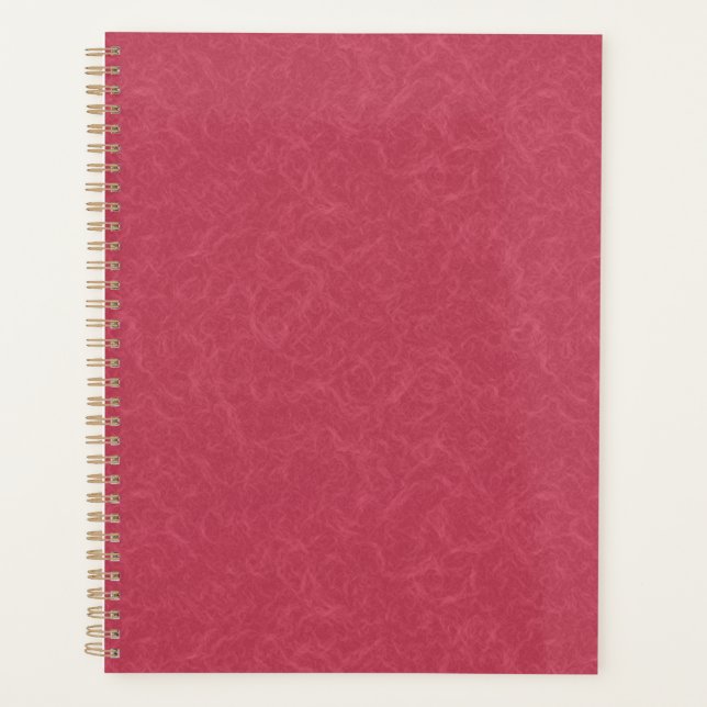 Deep pink  textured swirling  pattern planner (Front)