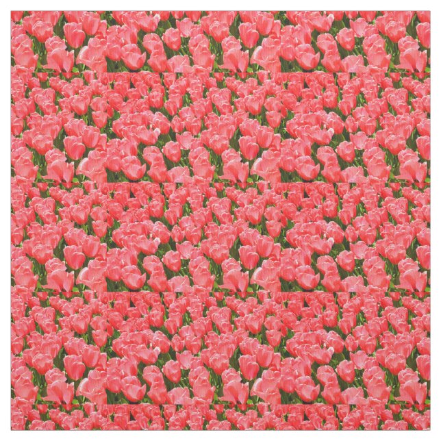 Deep pink tulips fabric (Swatch)