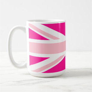 Deep Pink Union Jack Coffee Mug