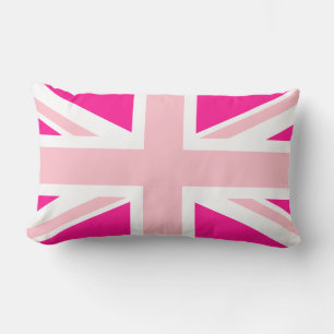 Deep Pink Union Jack Lumbar Cushion