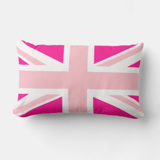 Deep Pink Union Jack Lumbar Cushion