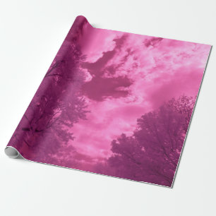 Deep Pinkish Hues Infrared Cloud Wrapping Paper