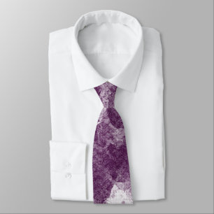 Deep Plum Purple Watercolor Texture Tie