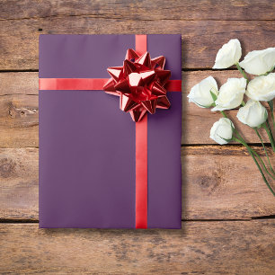 Deep Plum Solid Colour   Classic   Elegant Wrapping Paper