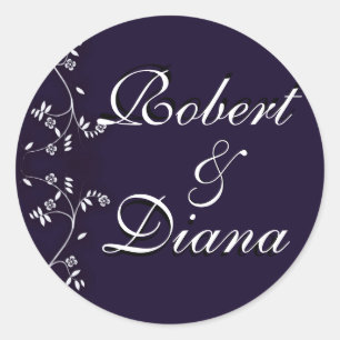 Deep plum wedding seals