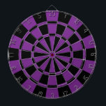 Deep Purple And Black Dartboard<br><div class="desc">Deep Purple And Black Dart Board</div>