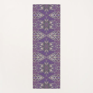 Deep Purple Art Nouveau Deco Kaleidoscopic Fractal Yoga Mat
