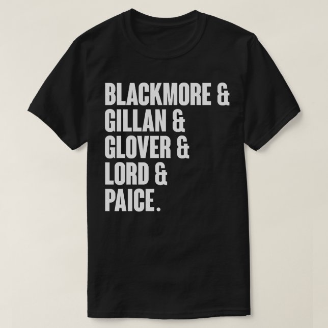 Deep Purple Classic Line Up T-Shirt (Design Front)