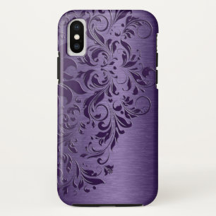 Deep Purple Floral Lace Case-Mate iPhone Case