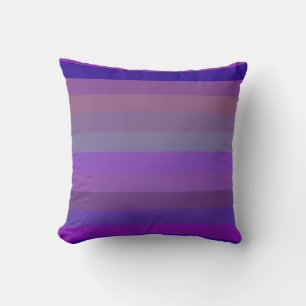 Deep Purple & Lavender Horizontal Stripes Cushion