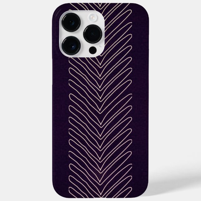 Deep Purple Modern Tribal African Arrows Case-Mate iPhone Case (Back)