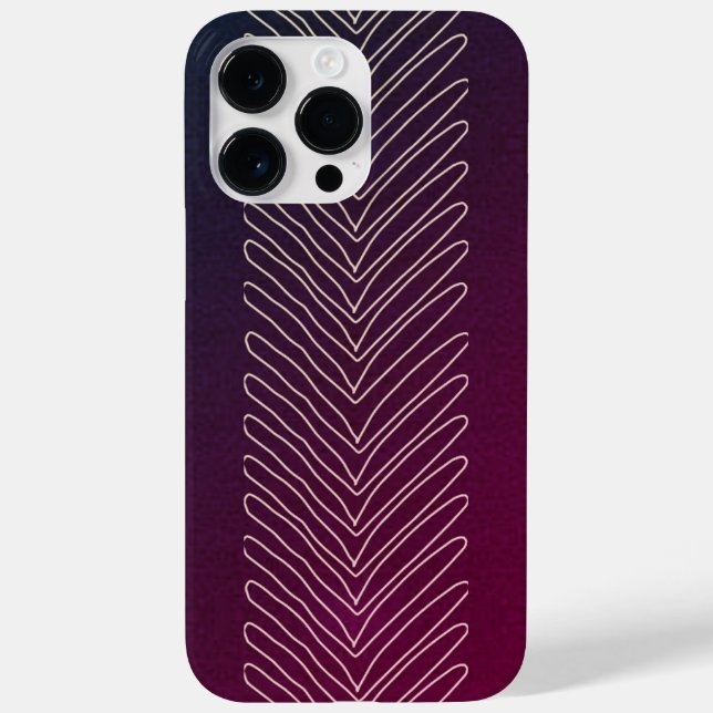 Deep Purple Modern Tribal African Arrows Case-Mate iPhone Case (Back)