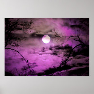 Deep Purple Moonlight Poster